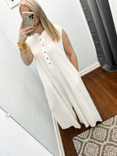 Load image into Gallery viewer, Knit Wide Leg Jumpsuit- Ivory