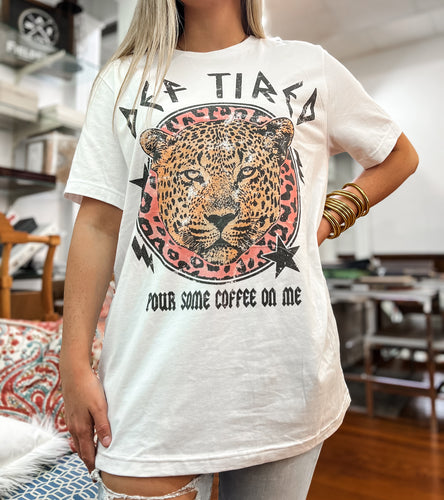 Def Tired Pour Some Coffee On Me Graphic Tee